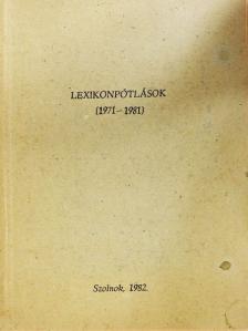 Somogyvári Erzsébet - Lexikonpótlások [antikvár]