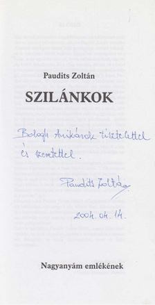 Paudits Zoltán - Szilánkok (dedikált) [antikvár]