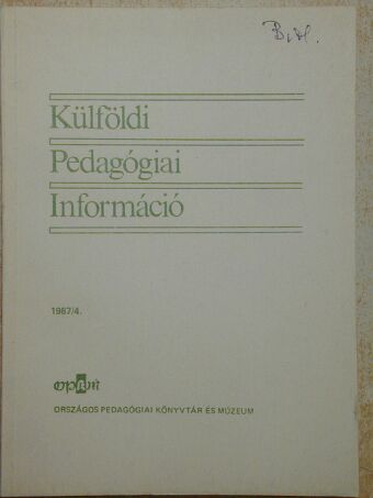 Barkó Endre - Külföldi pedagógiai Információ 1987/4. [antikvár]