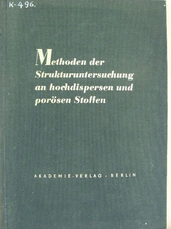 Dr. Hans Witzmann - Methoden der Strukturuntersuchung an hochdispersen und porösen Stoffen [antikvár]