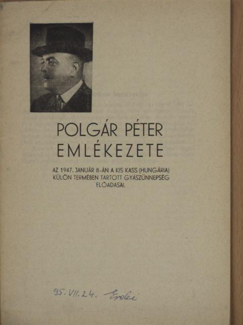 Donászy Kálmán - Polgár Péter emlékezete [antikvár]