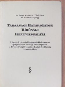 Dr. Bodor Mária - Társasági határozatok bírósági felülvizsgálata [antikvár]