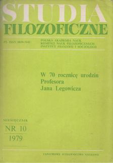 Studia filozoficzne 1979 - Nr 10 [antikvár]