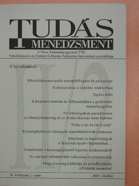Bodó László - Tudásmenedzsment 2001. október [antikvár]