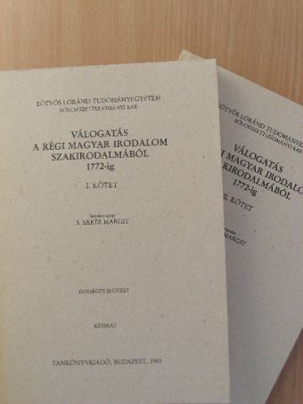 Agárdi Péter - Válogatás a régi magyar irodalom szakirodalmából 1772-ig I-II. [antikvár]