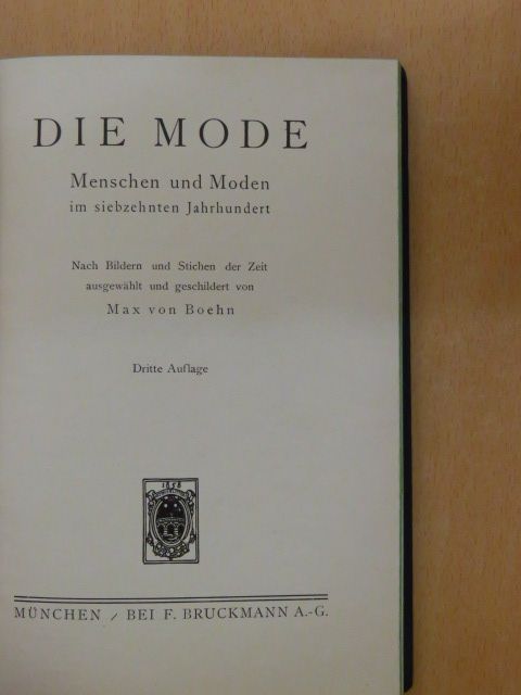 Die mode [antikvár]
