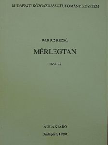 Baricz Rezső - Mérlegtan [antikvár]