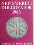Antal Imre - Népismereti dolgozatok 1983 [antikvár]