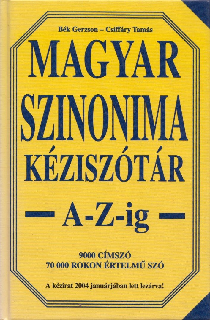 PÓRA FERENC - Magyar szinonima kéziszótár A-Z-ig [antikvár]