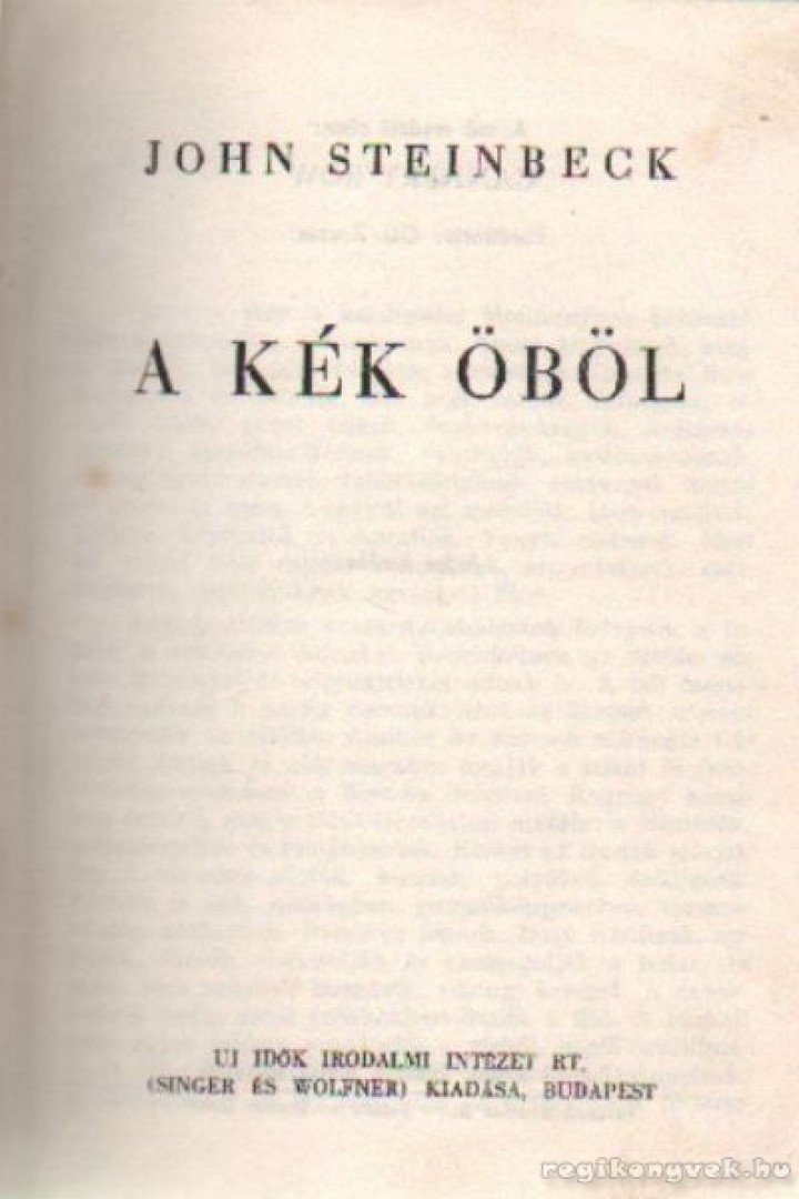 John Steinbeck - A kék öböl [antikvár]