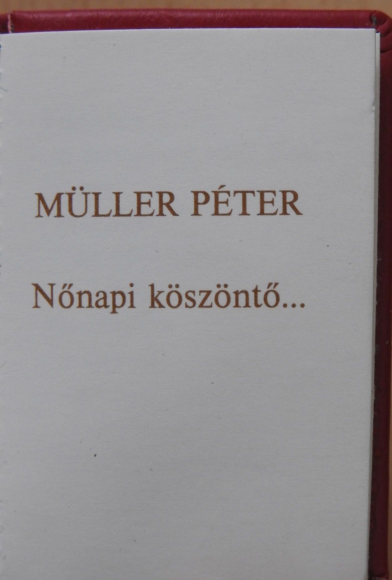 Müller Péter - Nőnapi köszöntő... (minikönyv) [antikvár]