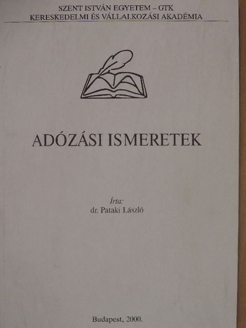 Dr. Pataki László - Adózási ismeretek [antikvár]