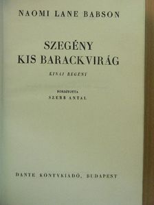 Naomi Lane Babson - Szegény kis barackvirág [antikvár]