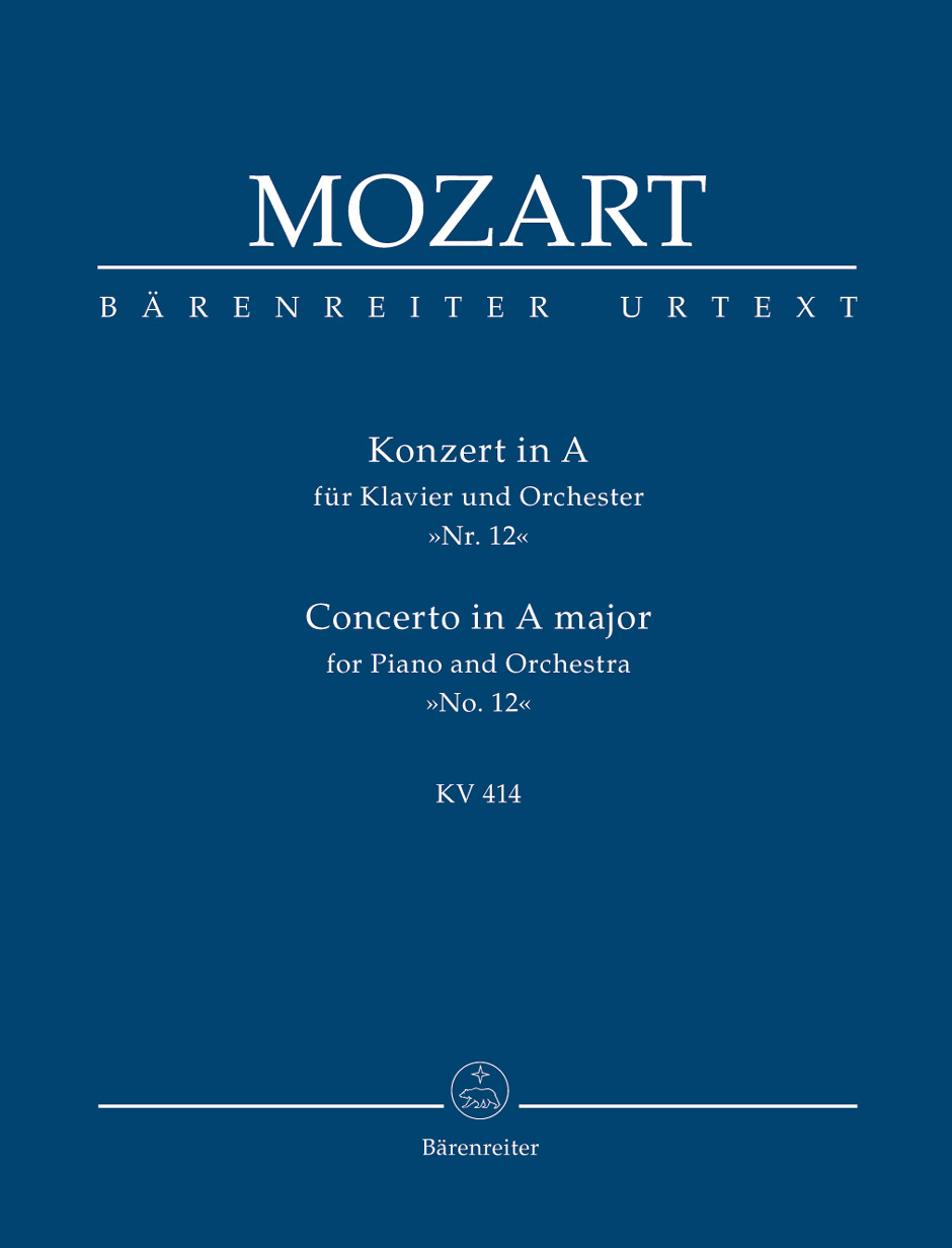 MOZART, W,A, - KONZERT IN A FÜR KLAVIER UND ORCHESTER NR.12 KV 414 TASCHENPARTITUR URTEXT