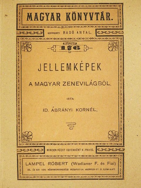 Id. Ábrányi Kornél - Jellemképek a magyar zenevilágból [antikvár]
