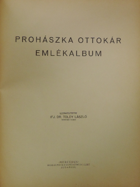 Almássy László - Prohászka Ottokár emlékalbum [antikvár]