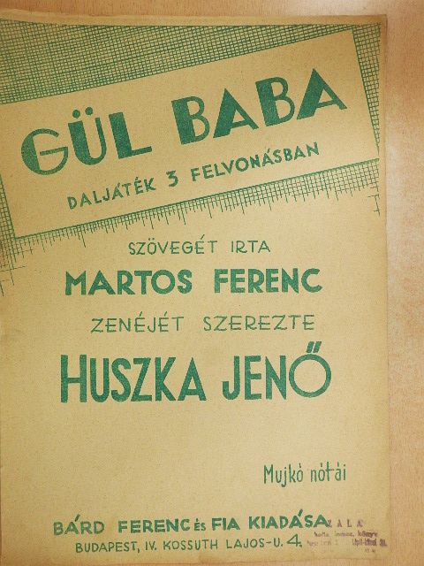 Huszka Jenő - Gül baba [antikvár]