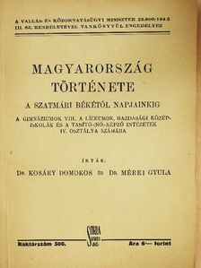 Dr. Kosáry Domokos - Magyarország története [antikvár]