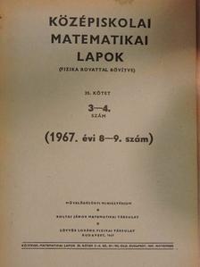 Tusnády Gábor - Középiskolai matematikai lapok 1967/8-9. [antikvár]
