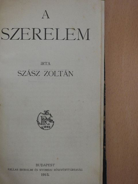 Szász Zoltán - A szerelem [antikvár]