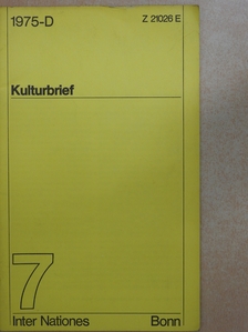 Dr. Kurt Reumann - Kulturbrief Juli 1975 [antikvár]