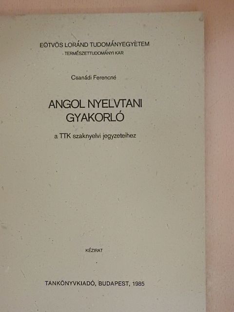 Csanádi Ferencné - Angol nyelvtani gyakorló [antikvár]