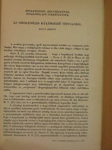 Balla Zoltán - Az orogenezis különböző típusairól [antikvár]