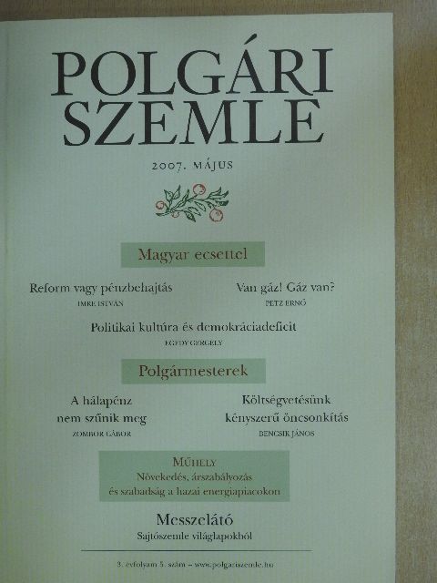 Bencsik János - Polgári Szemle 2007/5. [antikvár]