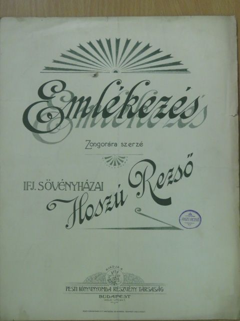 Ifj. Sövényházai Hoszú Rezső - Emlékezés [antikvár]