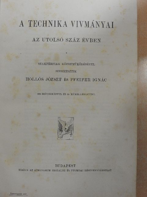 Gálocsy Árpád - A technika vivmányai az utolsó száz évben [antikvár]