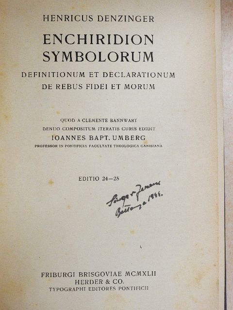 Henricus Denzinger - Enchiridion symbolorum [antikvár]