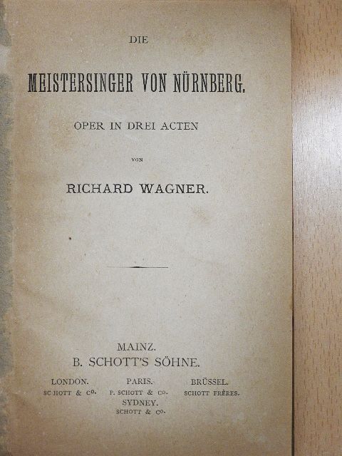 Richard Wagner - Die Meistersinger von Nürnberg [antikvár]