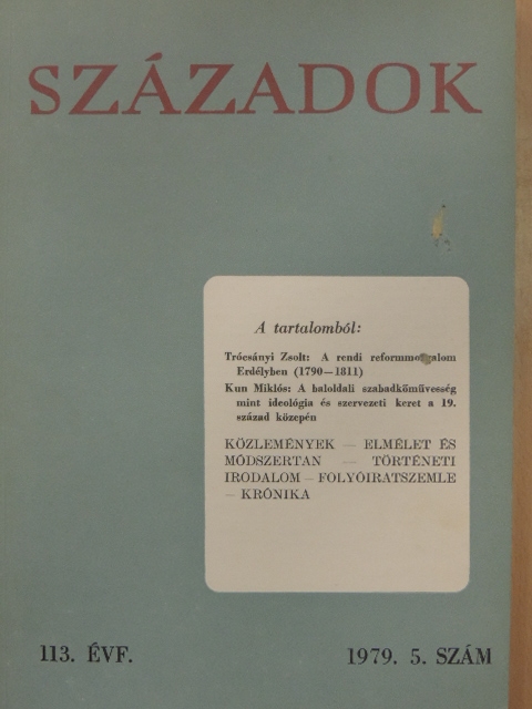 Garzó Imre - Századok 1979/5. [antikvár]
