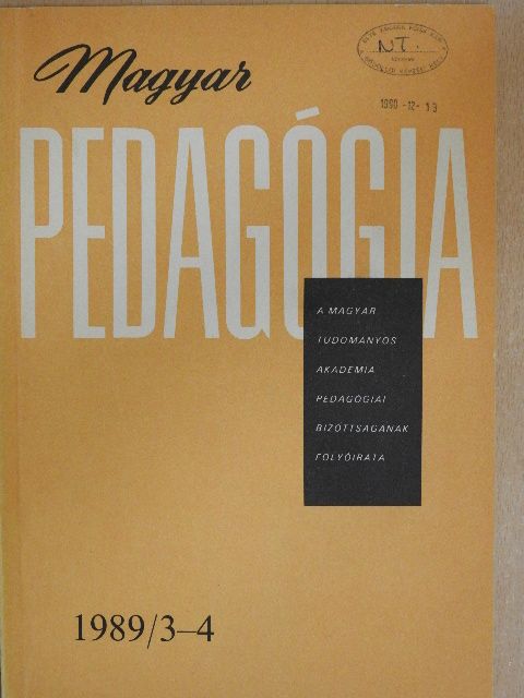 Ágoston György - Magyar Pedagógia 1989/3-4. [antikvár]