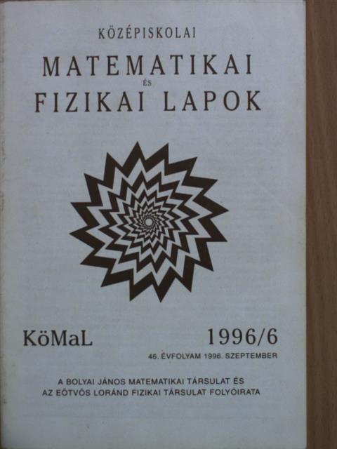 Bogdán Zoltán - Középiskolai matematikai és fizikai lapok 1996. szeptember [antikvár]