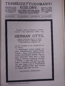 Méhely Lajos - Természettudományi Közlöny 1915-1916. (nem teljes évfolyamok) [antikvár]