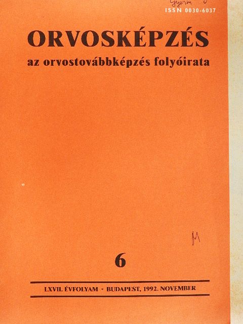 Dr. Horváth Tünde - Orvosképzés 1992. november [antikvár]