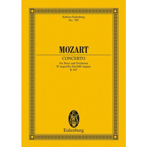 MOZART, W,A, - CONCERTO FOR HORN AND ORCHESTRA Eb MAJOR KV 447 TASCHENPARTITUR