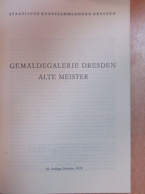Gemäldegalerie Dresden Alte Meister [antikvár]
