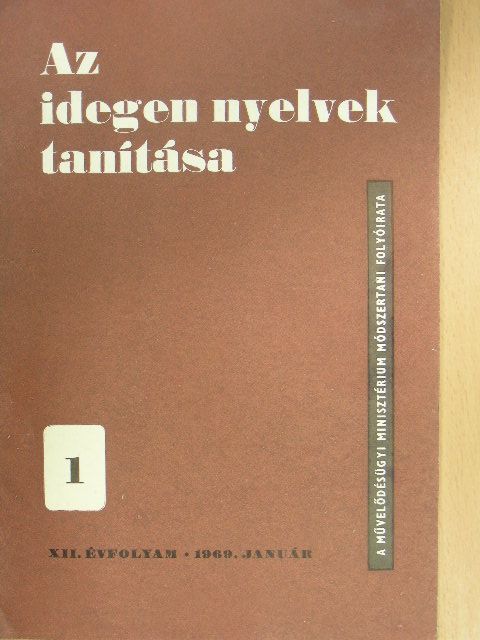Csengery Zoltánné - Az idegen nyelvek tanítása 1969. január [antikvár]