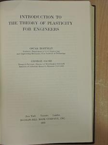 George Sachs - Introduction to the Theory of Plasticity for Engineers [antikvár]