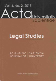 Nótári Tamás - Acta Universitatis Sapientiae Vol. 4, No. 2, 2015 [antikvár]