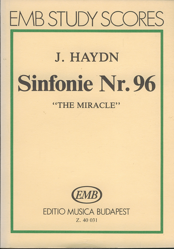 HAYDN J. - SINFONIE NR.96 "THE MIRACLE", KISPARTITURA