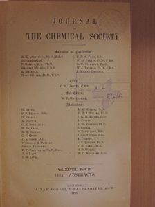 A. J. Cownley - Journal of the Chemical Society 1885/II. [antikvár]