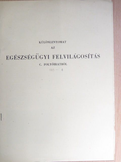 Dr. Székely Lajos - Tanórán kívüli egészségügyi nevelés és a Nevelési Terv [antikvár]