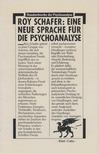 Roy Schafer - Eine neue Sprache für die Psychoanalyse [antikvár]