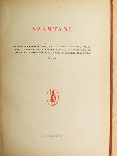 Aczél Tamás - Szemtanu [antikvár]
