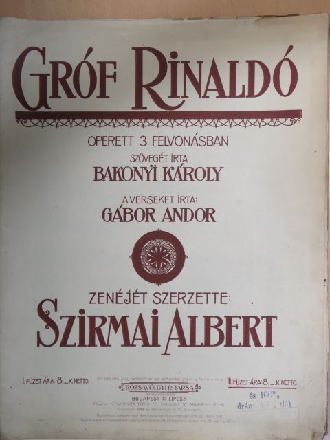 Bakonyi Károly - Gróf Rinaldó [antikvár]