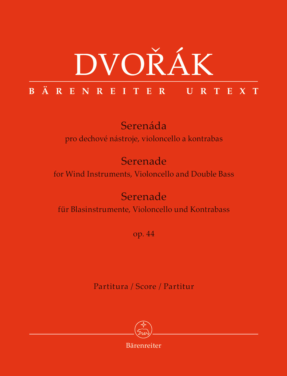 DVORAK - SERENADE FÜR BLASINSTRUMENTE, VIOLONCELLO UND KONTRABASS OP.44, PARTITUR