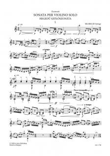 SELMECZI GYÖRGY - HEGEDŰ SZÓLÓSZONÁTA (SONATA PER VIOLINO SOLO)